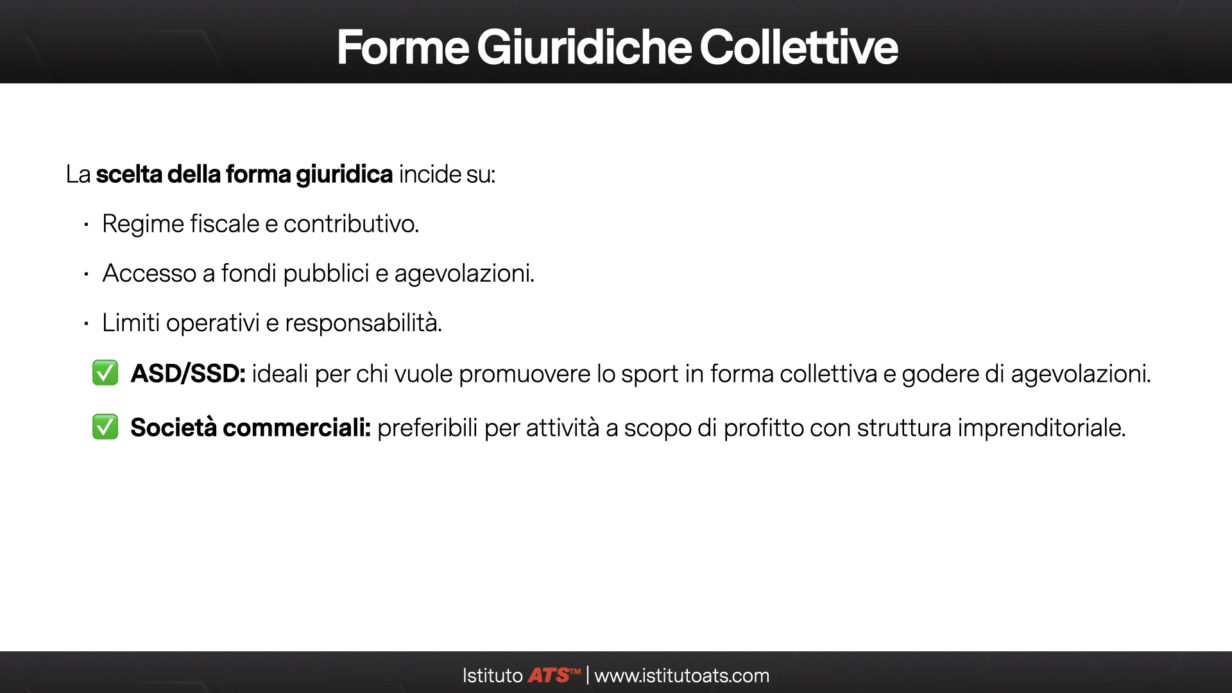 Schema comparativo: ASD, SSD e Partita IVA per operatori dello sport